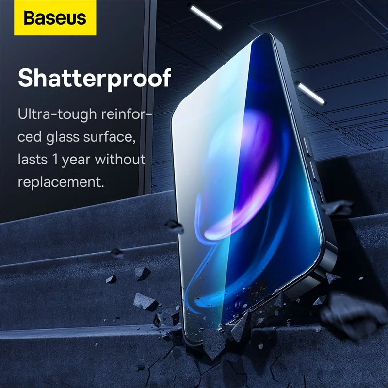 Защитная пленка Baseus 0 3 мм для iPhone 14 Pro Max 13 2 шт. полное покрытие закаленное стекло