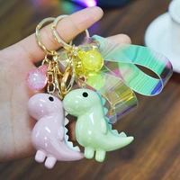 creative keychain acrylic keychains women bag pendant dinosaur cartoon small gift fashion jewelry accessories