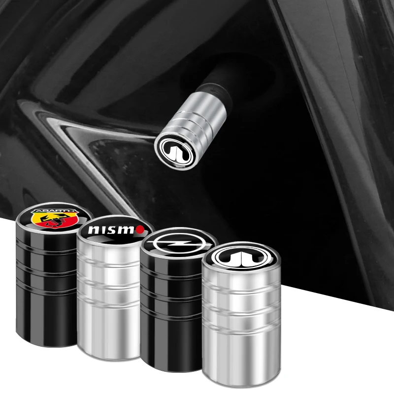 

4pcs Metal Car Wheel Tire Valve Caps Stem Case Auto Accessories For Hyundai I10 I20 I30 40 IX20 IX35 Tucson Accent Elantra Azera
