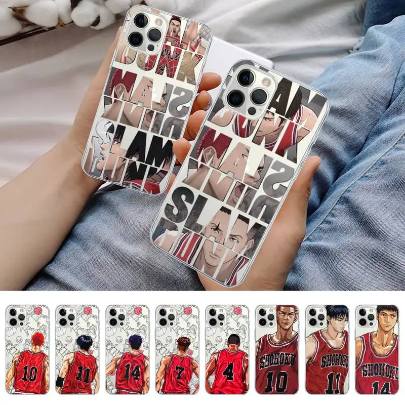 

Slam Dunk Phone Case For iPhone 14 13 12 11 Pro Max Mini X Xs XR 6 7 8 Plus SE 2020 Transparent Case