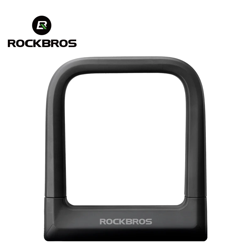 

ROCKBROS Red-dot Silicone U-lock MTB Road Bicycle Waterproof Stable Anti-theft Lock Studry Multifunctional Lock Safety