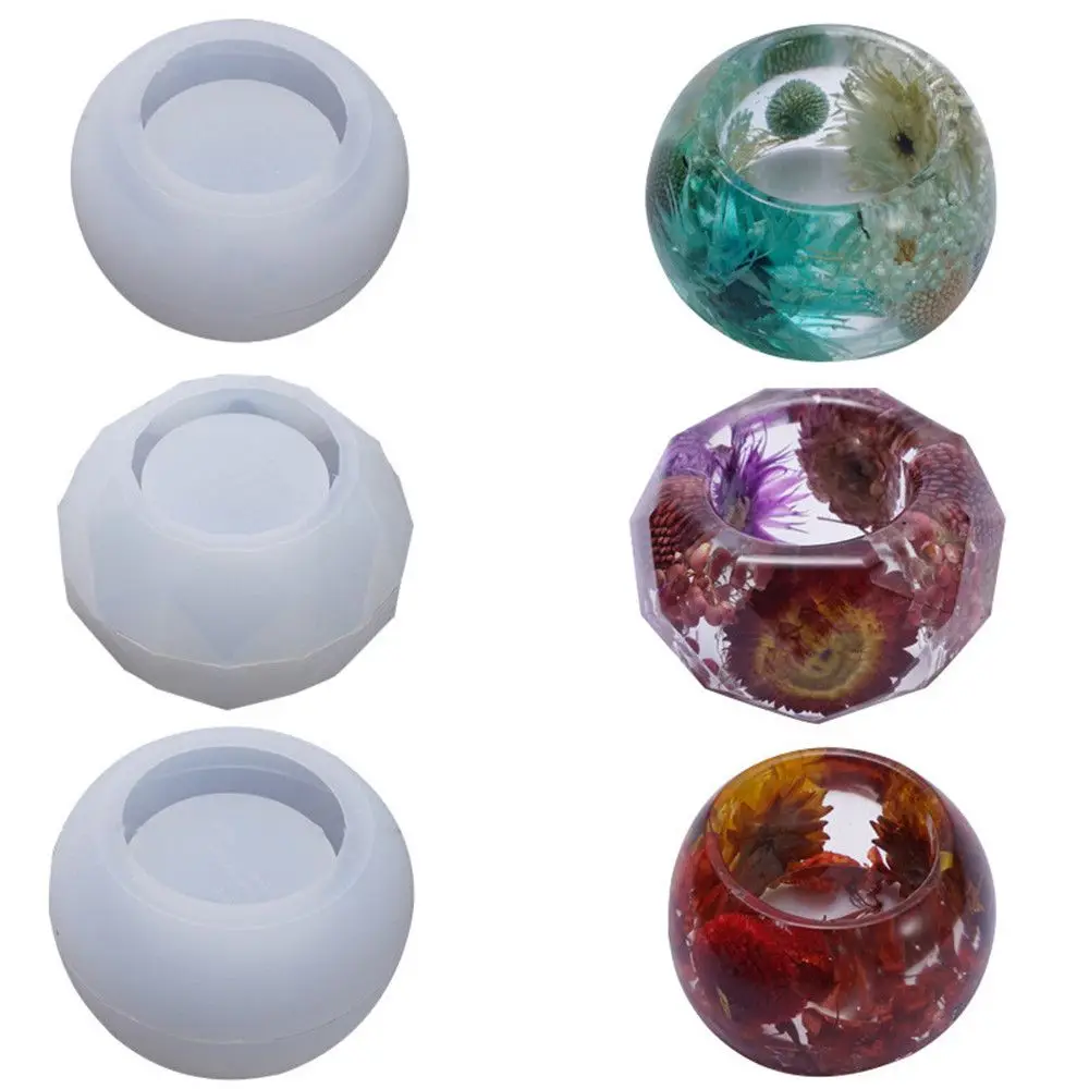 

Silicone Molds for Epoxy Resin Succulent Flower Pot Concrete Cement Clay Mold Candle Holder Molds Candle Soap Making Mould