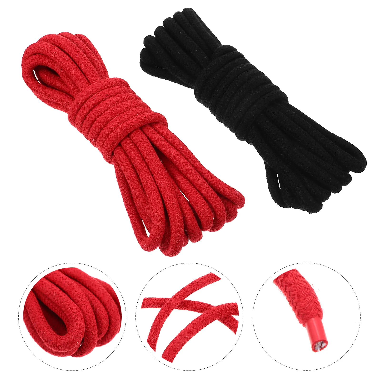 

2 Pcs Cotton Rope Multipurpose Craft Rope Restraint Rope Bondage Binding Rope Decorate Bed Restraints