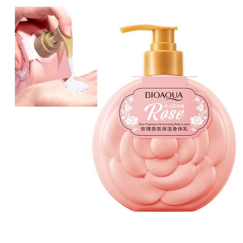 

Rose Fragrance Body Lotion Moisturizing Nourish Bodys Cream Skin Care Refreshing Anti Dry Non-Sticky Floral Silky Whitening 235G