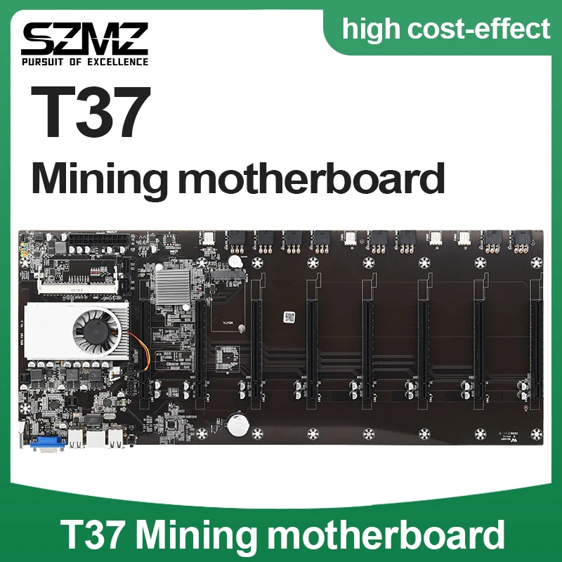 

Mining Motherboard 8 GPU Mainboard With CPU Crypto Ethereum Bitcoin Riserless BTC 37 Mining Expert Board Miner Gigabit Network