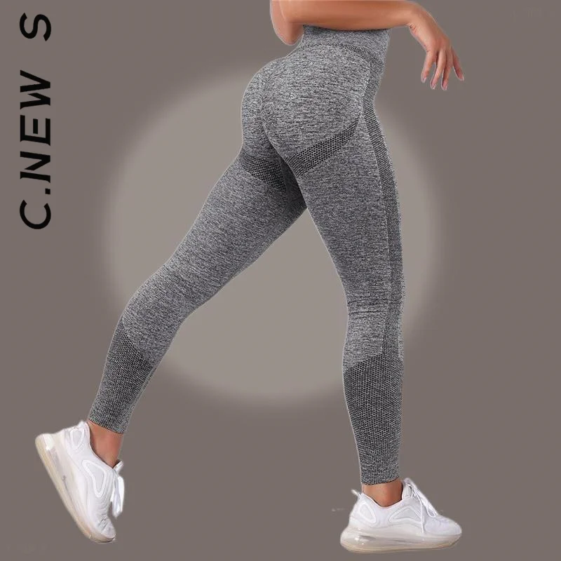 

C.New S Push Up Sport Womenleggings Fitness High Waist Seamless Running Yoga Pants Workout Trousers Gym Tight Pants Women