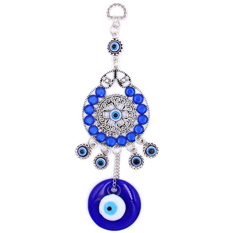 Turkish Blue Evil Eye Amulets Wall Hanging Pendant Home Decor Ornament Home Car Protection Blessing Gift G2AB