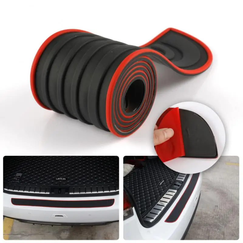 

8*90cm Universal Rubber Anti-Scratchl Trunk Bumper Strip Car Rear Bumper Protector Sticker Car Styling Exterior Accessories