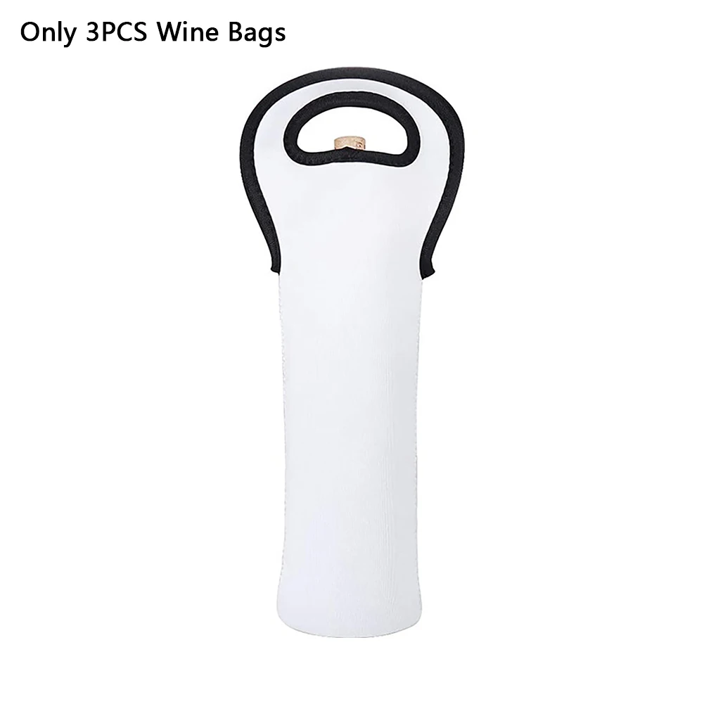 

3pcs Neoprene Portable Gift Convenient Soft Grip Durable Protective Carriers Bottle Holders Wine Bags Travel Collapsible
