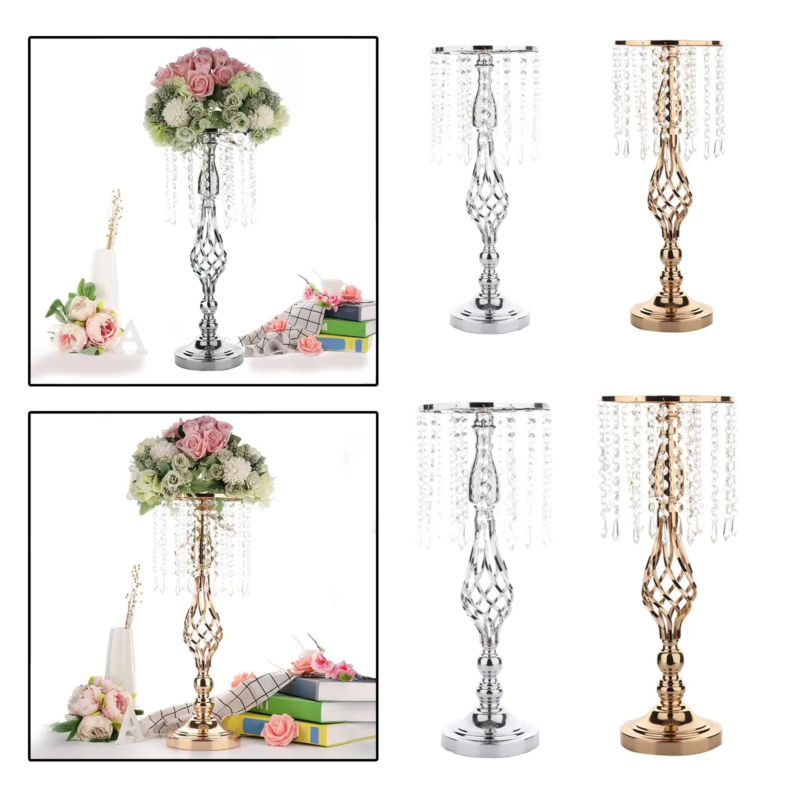 

Candles Holder Flower Arrangement Candlesticks Party Decor