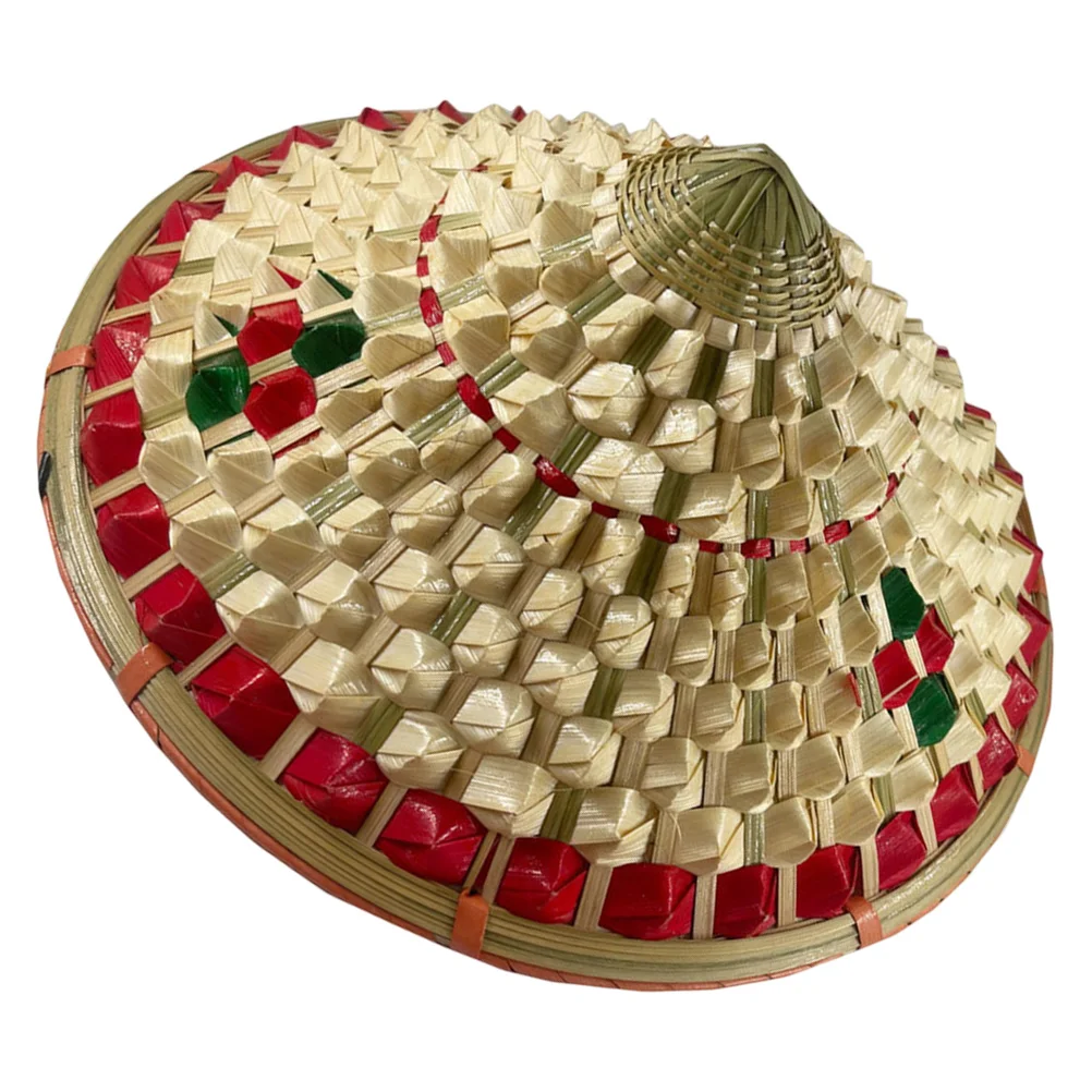 

Children Bamboo Woven Hat Chinese Style Bamboo Hat Decorative Bamboo Woven Hat