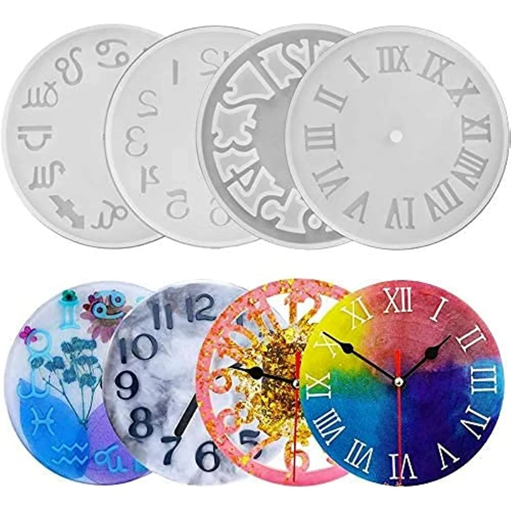 

Clock molds Silicone Mold by Resin Casting, for DIY Resin Crafts Home Wall Decoration