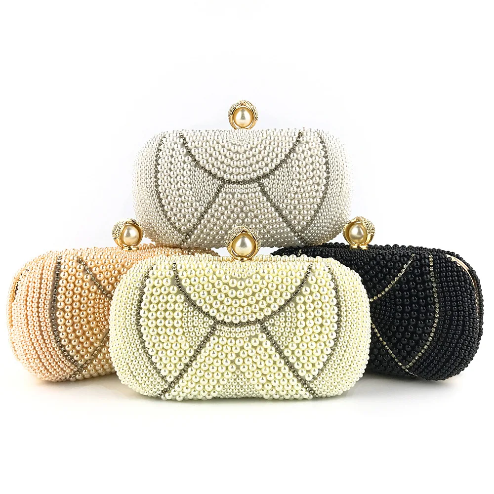 Сшитое вручную банкетное платье с жемчужной дизайнерской сумкой женские