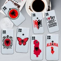 albania albanians flag phone case transparent for xiaomi redmi note x f poco 10 11 9 7 8 3 i t s pro cover shell coque