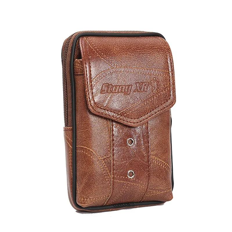 

Men Simple PU Leather Waist Packs Phone Pouch Bags Waist Bag Male Small Large Capacity Zipper Pourse Classic Designer Money Bags