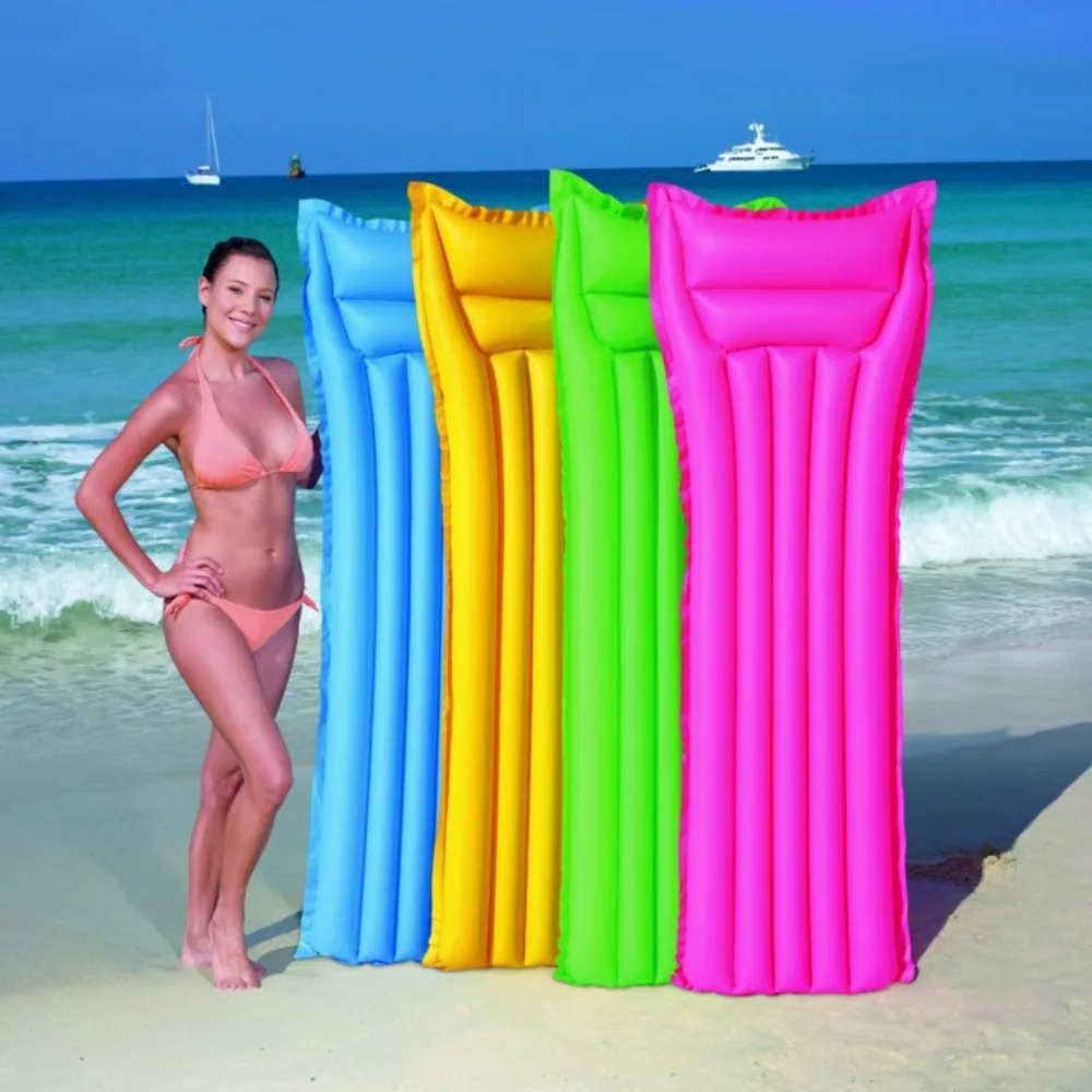 

180*70cm Inflatable Floating Row Bed Giant PVC Floating Mat Swimming Pool Water Toys Floating Air Cushion Summer Gift