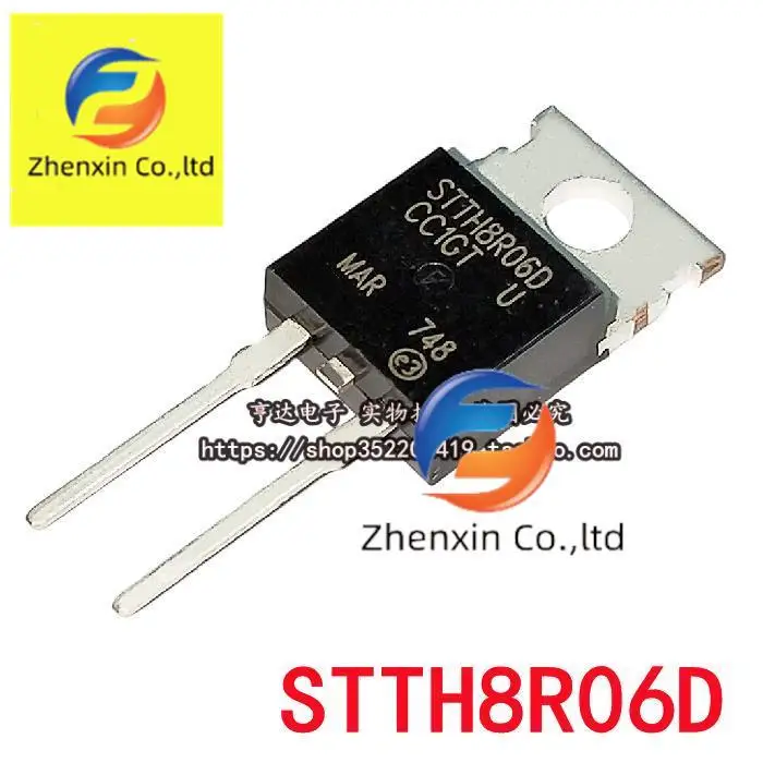 

Оригинальный Новый выпрямитель STTH8R06D 8A 600V TO-220 8R06, 10 шт.