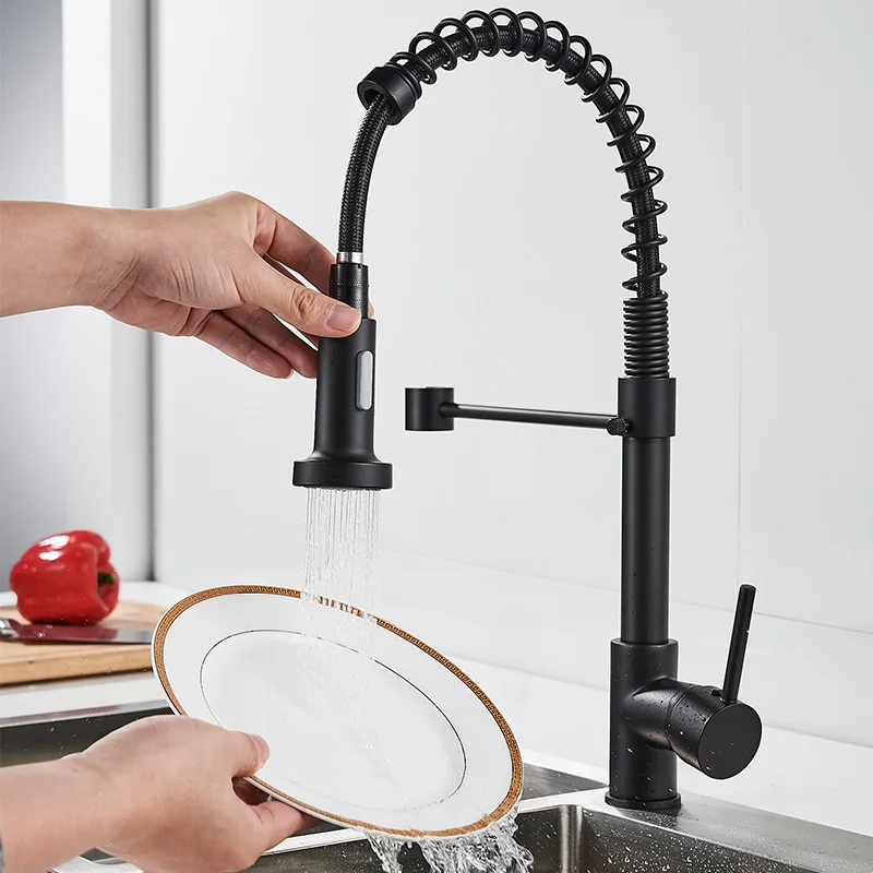 ROVATE кухонный кран с вытяжным распылителем однорычажный смеситель для раковины