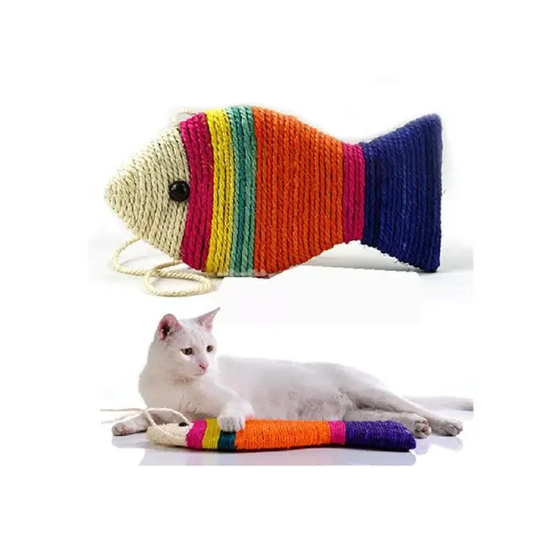 

Fish Shape Cat Toys Cat Scratch Board Scratching Pad Cats Grinding Nail Scraper Mat Cat Scratcher Toy(Random Color)