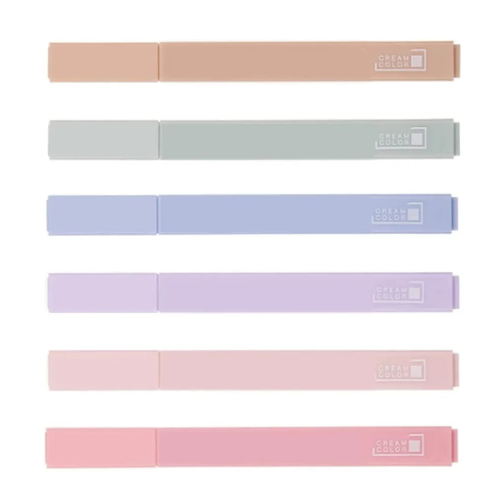 

6 Pcs Highlighter Mark Pen Book Plastic Marker Colorful Metallic Pens Large Fluorescence Marking