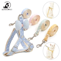 120cm dots cat necklace pet collar for cats accessories with bow tie cat harness cartoon small dog collar