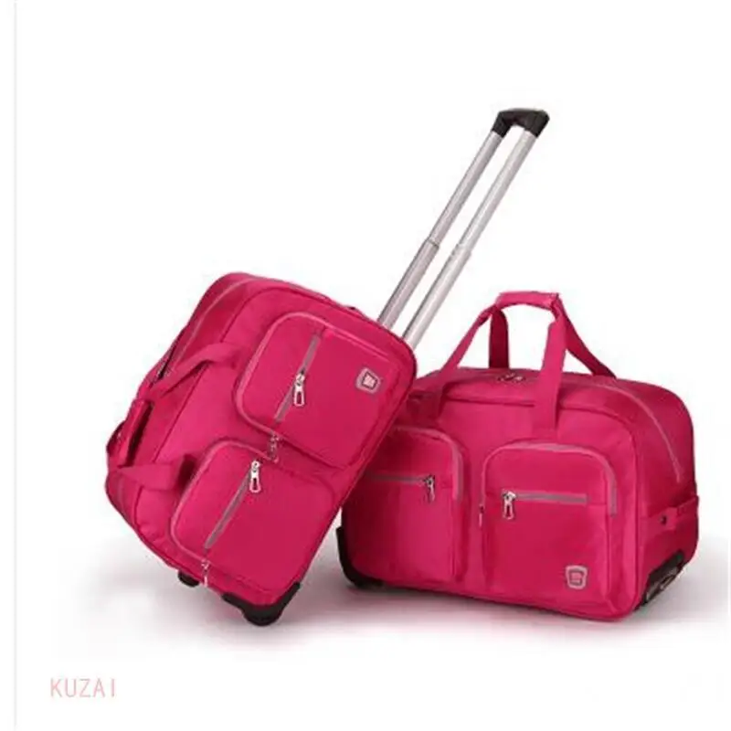 wheeled Travel Bag Trolley Oxford Cabin Rolling Luggage Bags Travel Trolley Bag with wheels travel duffle suitcase Travel Totes