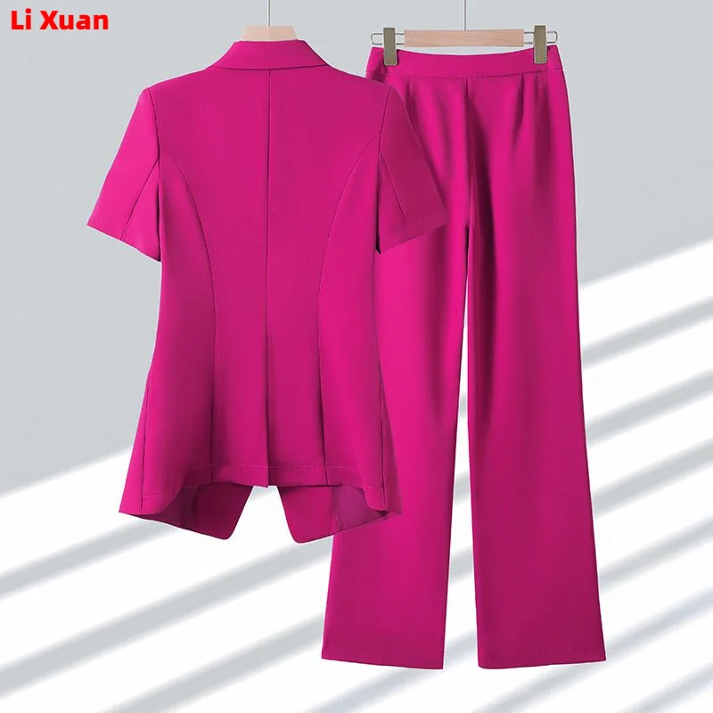 New Elegant Women Formal Suits For 2023 Summer High Quality Fashion Slim Casual Blazer And Pants Office Ladies Work Wear