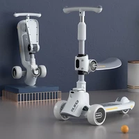2022 new child scooter 1 12 year old folding shine balance bike adjustable height skateboard 3in1 baby stroller child scooter
