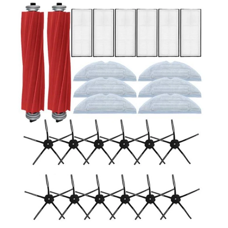 

1Set For Xiaomi Roborock S7 T7S Plus Main Side Brush Mops Cloths HEPA Filter Kit Robotic Vacuum Cleaner Accessories