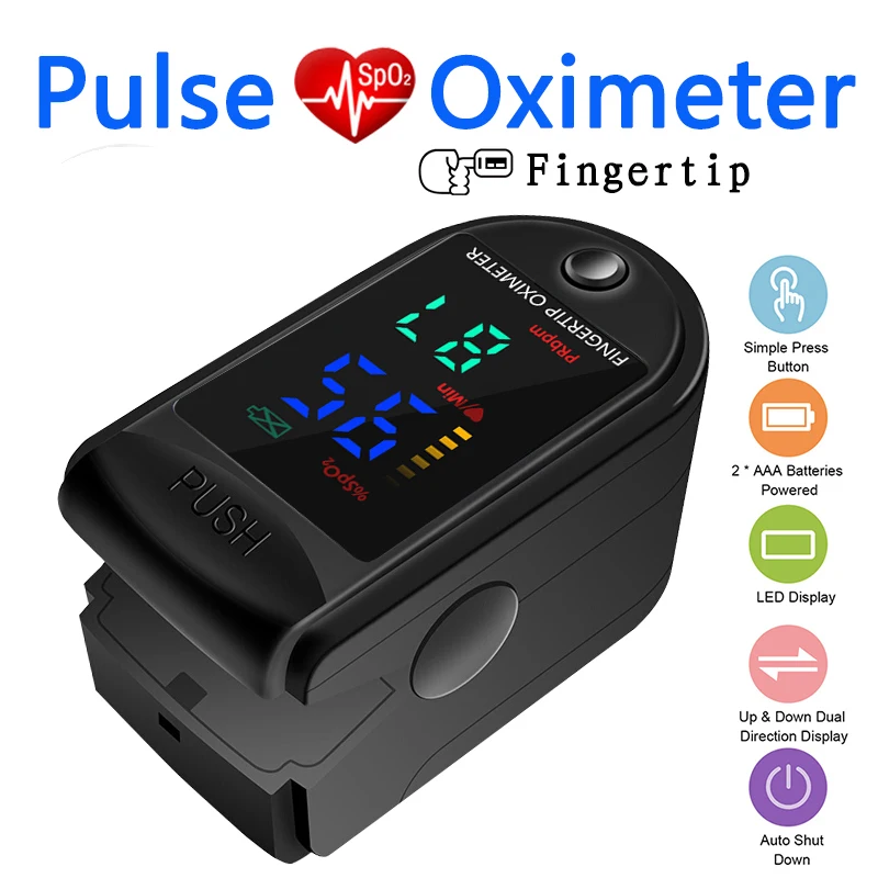 Led - Finger Clip Oximeter One Button Measurement LED Large Screen Pulse 5 Second Shutdown Silicone Mould |