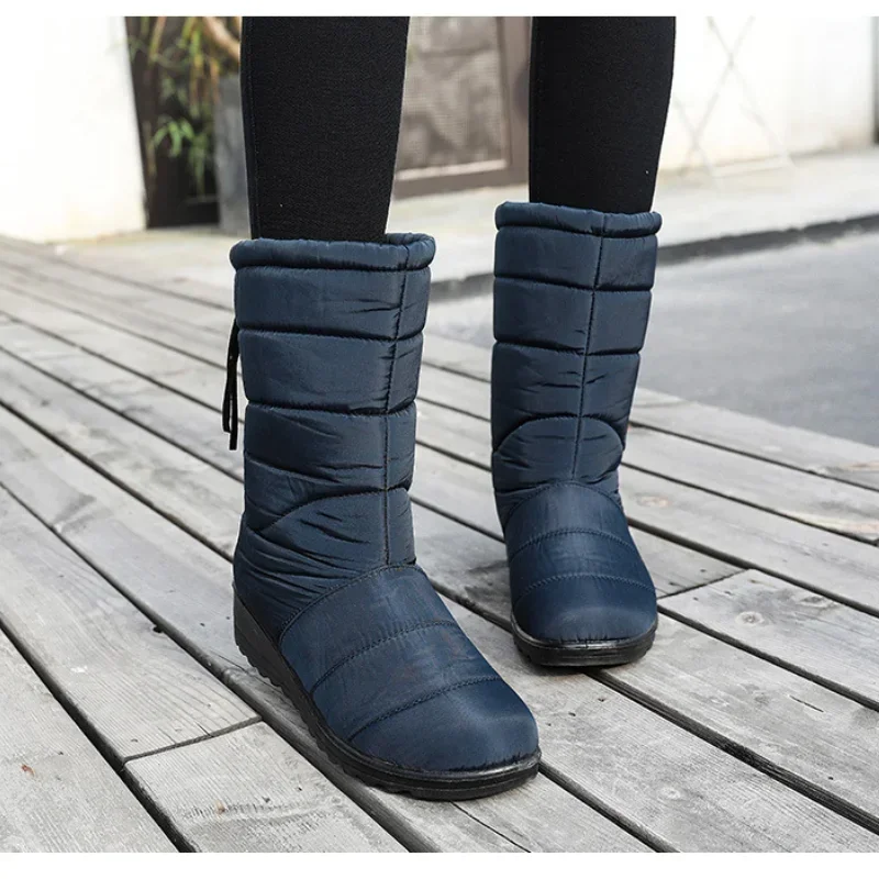 Женские зимние ботинки водонепроницаемые ветрозащитные теплые плюшевые удобные