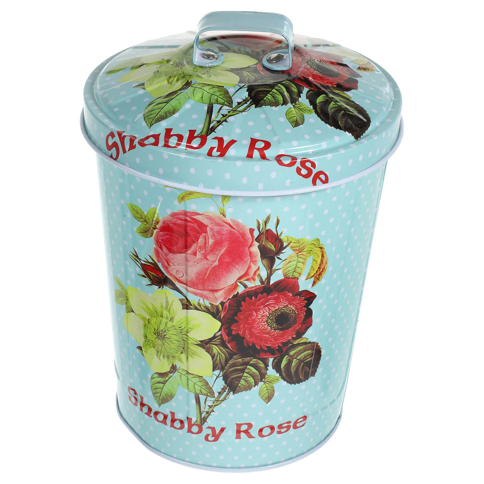 

European Flower Pattern Storage Box with Lid Large Capacity Storage Box Snack Candy Box