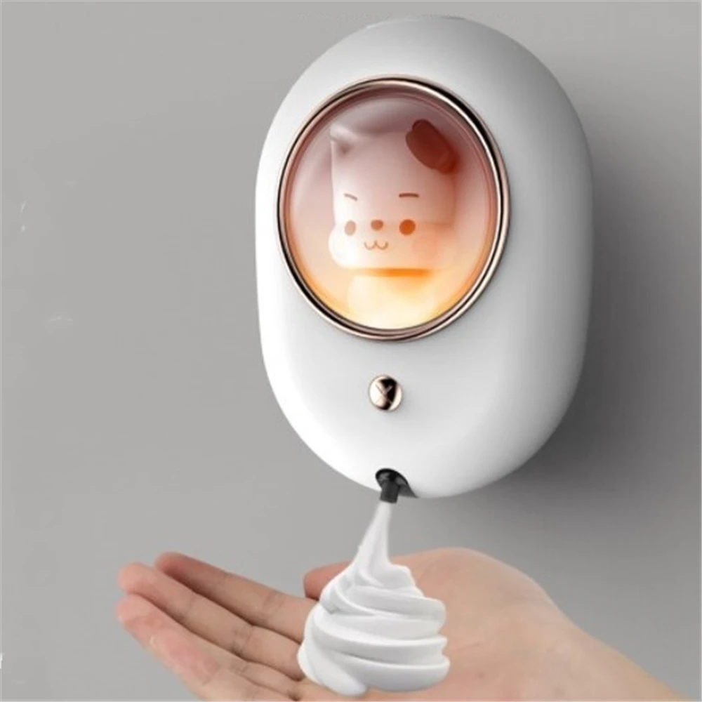 

Automatic Soap Dispenser Wall-mounted Touchless Foam Soap Dispenser Kids Bubble Soap Machine USB Charge Hand Sanitizer Dispenser