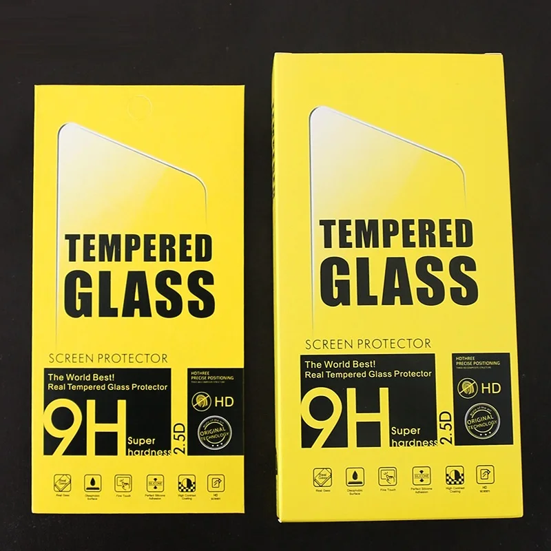 200pcs/lot 175*87mm Green Universal Paper Retail Package Packaging Box For Cell Phone 9H Tempered Glass Screen Protector Film