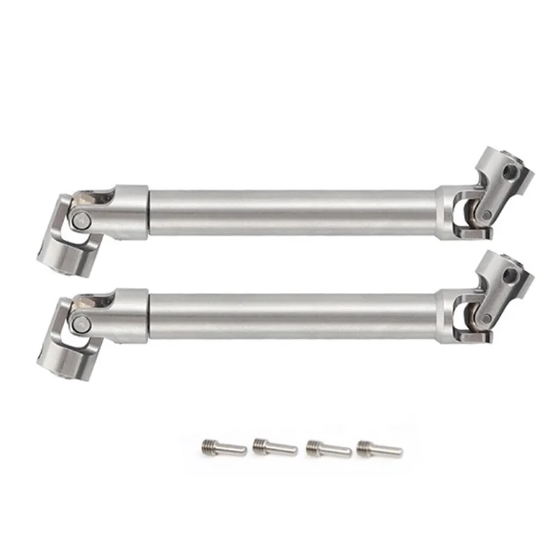 

2Pcs Stainless Steel Drive Shaft For 1/10 RC Crawler Traxxas TRX4 TRX6 Axial SCX10 Wraith Capra D90 TF2 Redcat GEN8