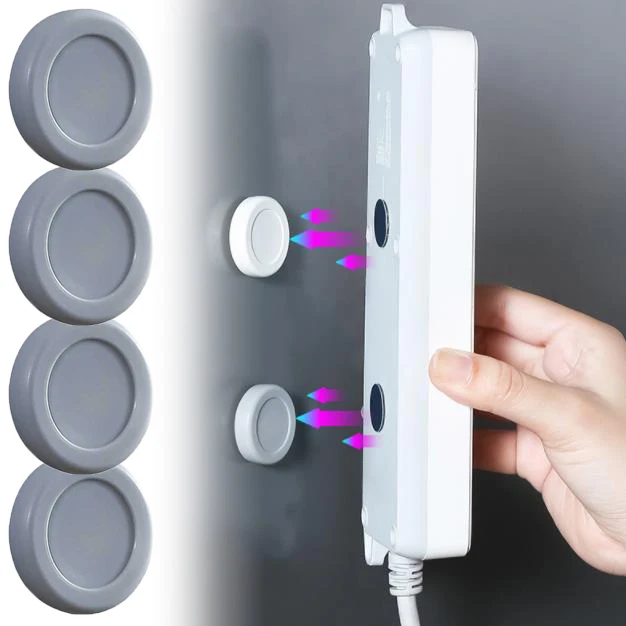 

2pcs Magnetic Wall Mount Hook Refrigerator Sticker Fridge Magnet Decor Remote Control Wall Holder Home Decor Organizer Hook