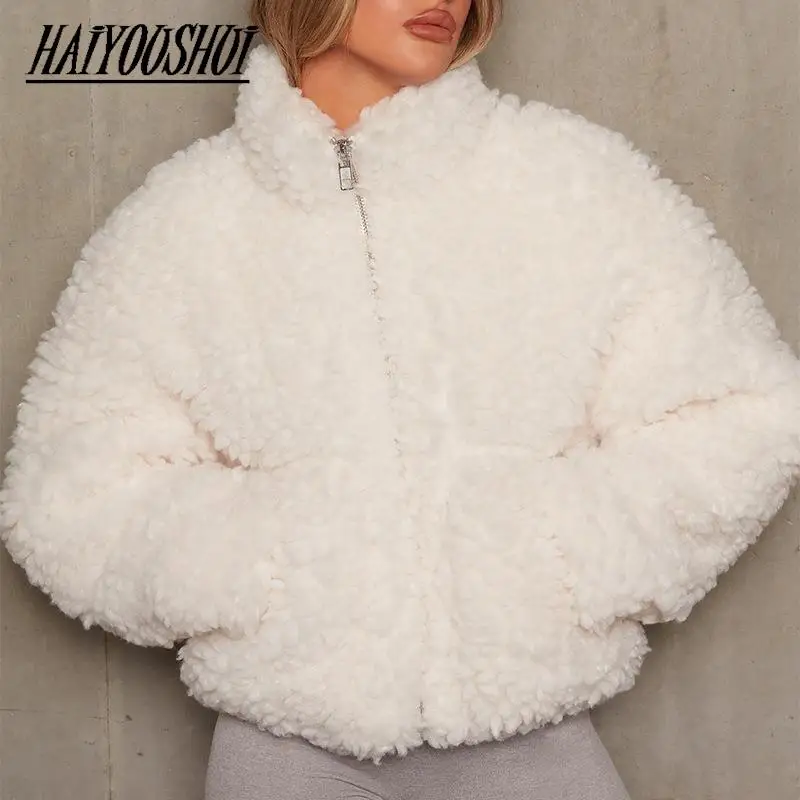 2022 Women Winter Plus Size Woman Coat Fur Teddy Jacket Warm Thick Fleece Faux Fur Coat Plush Teddy Coat