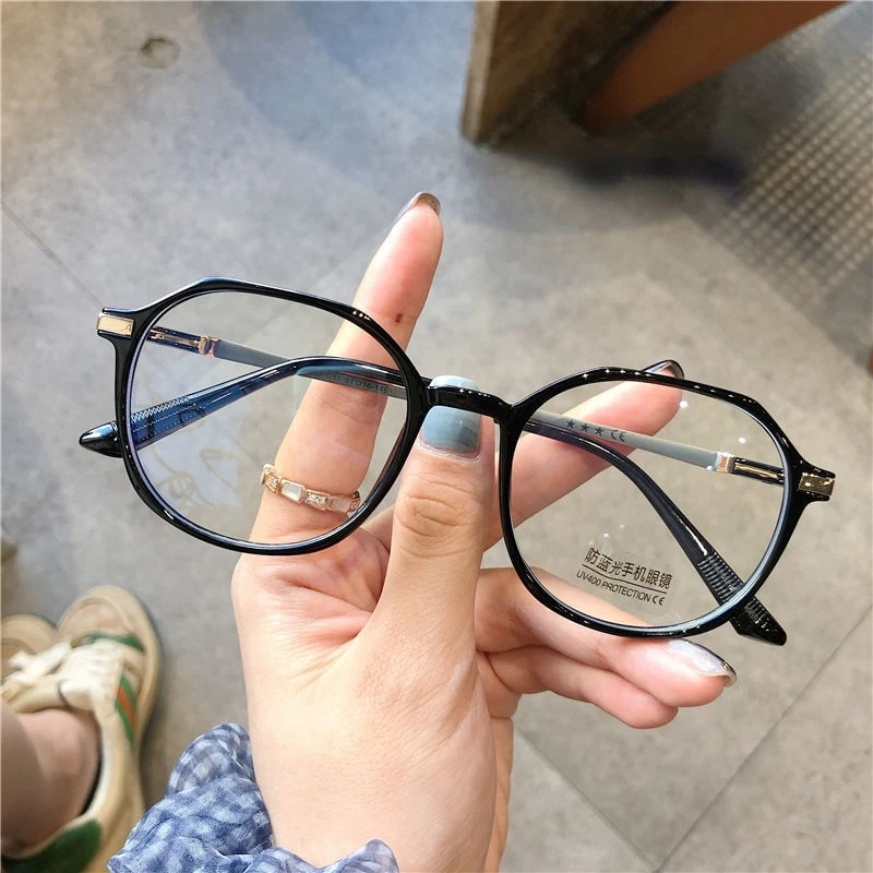 

Blue Light Blocking Glasses for Women Transparent Optical Frame Plain Spectacles Blue Light Filter Computer Round Eyewear