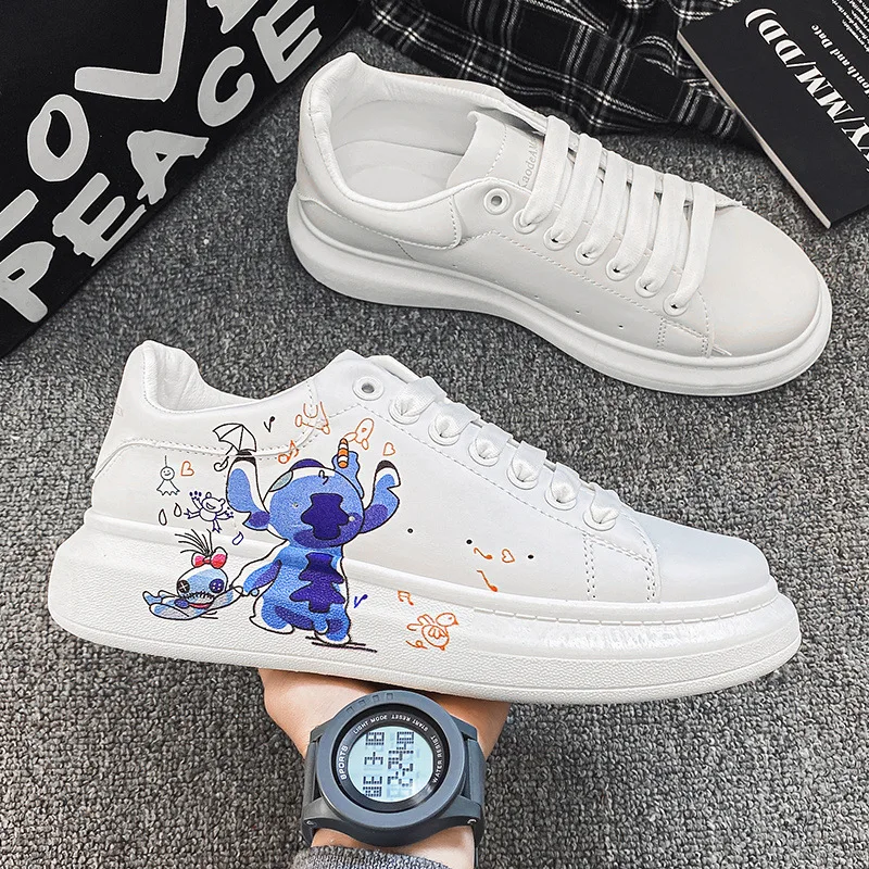 Kawaii Cartoon Stitch Shoe For Girl Little Monster Pattern W