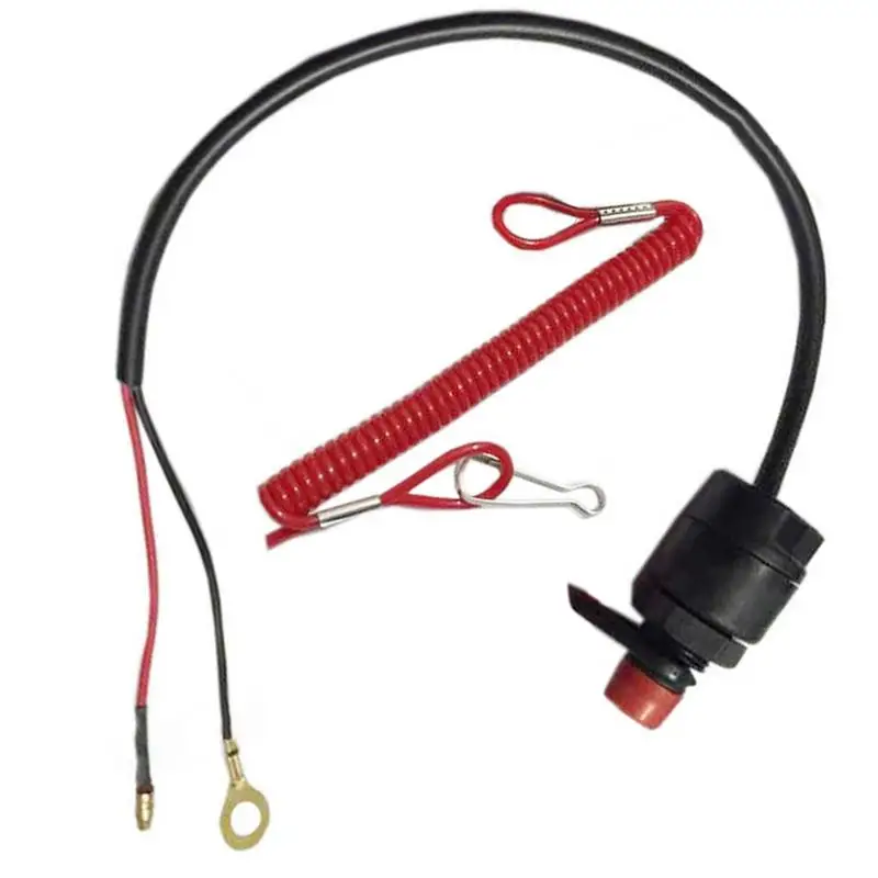

Boat Outboard Engine Motor Stop Switch Urgent Stop Switch With Safety Lanyard Rope Easy To Use For Outboard Motors Lawnmowers