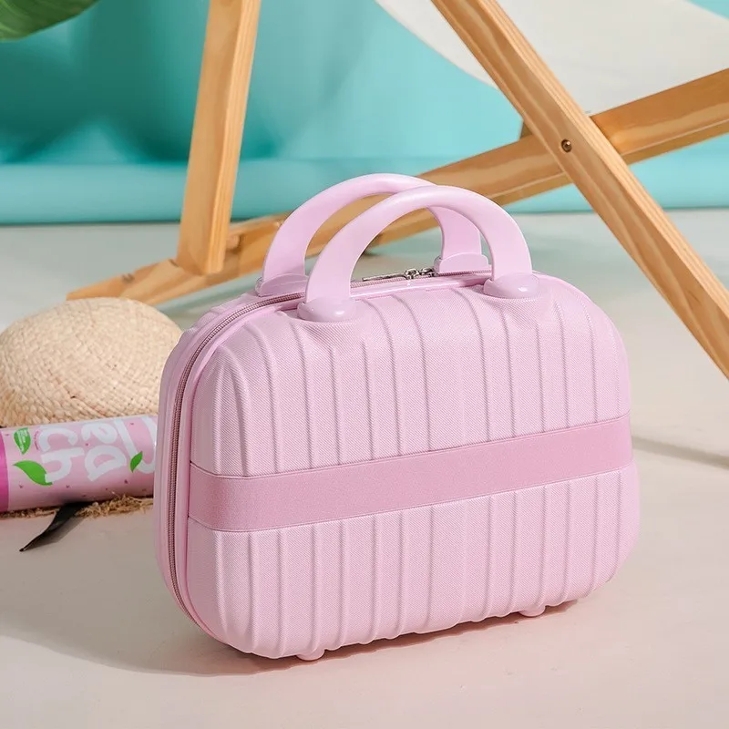 3-Inch New Portable Women Cute Mini Cosmetic Case Lightweight Small Makeup Travel Suitcase Female Student Toiletry Storage Bag