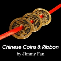 coin magic tricks chinese coins and ribbon by jimmy fan magia magie magician props close up illusions gimmicks video tutorial