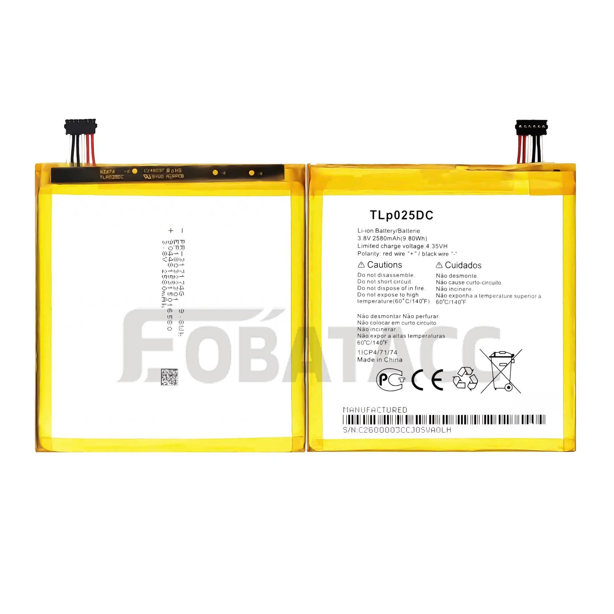 100% Новый оригинальный аккумулятор TLP025DC для Alcatel OT8050 9001 + Бесплатные инструменты