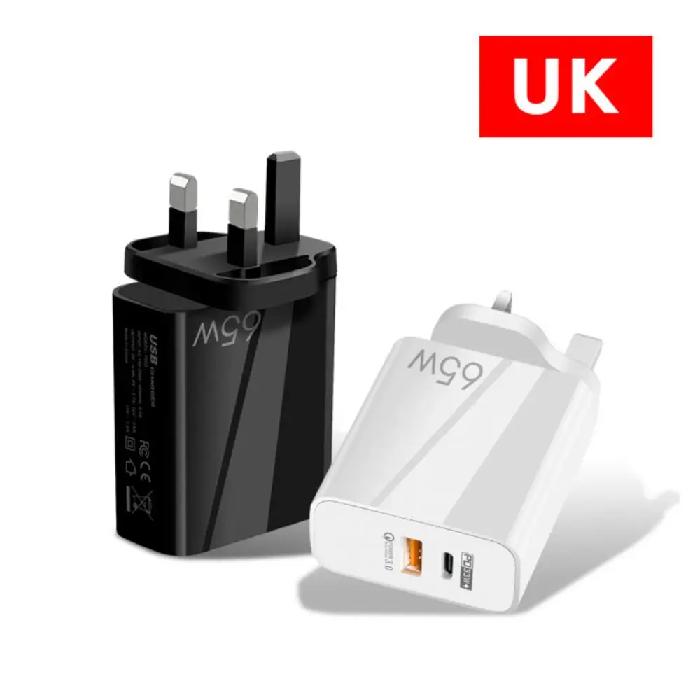

Portable Eu Us Uk Plugs Adapter Qc 3.0 Type C Pd Usb Charger Qc 3.0 Pd3.0 65w For Macbook Iphone 13 12 Max Xiaomi Samsung