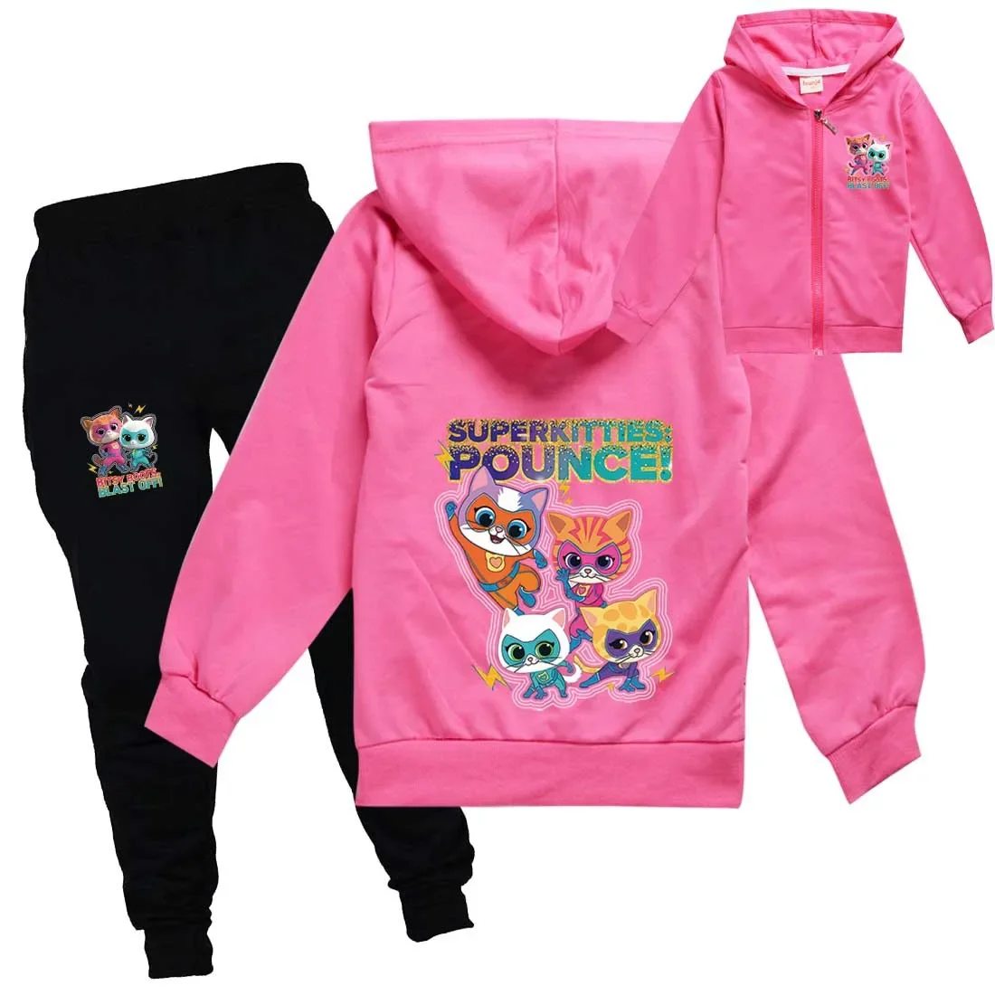 Детская одежда Superkitties детская толстовка на молнии куртка брюки комплект из 2