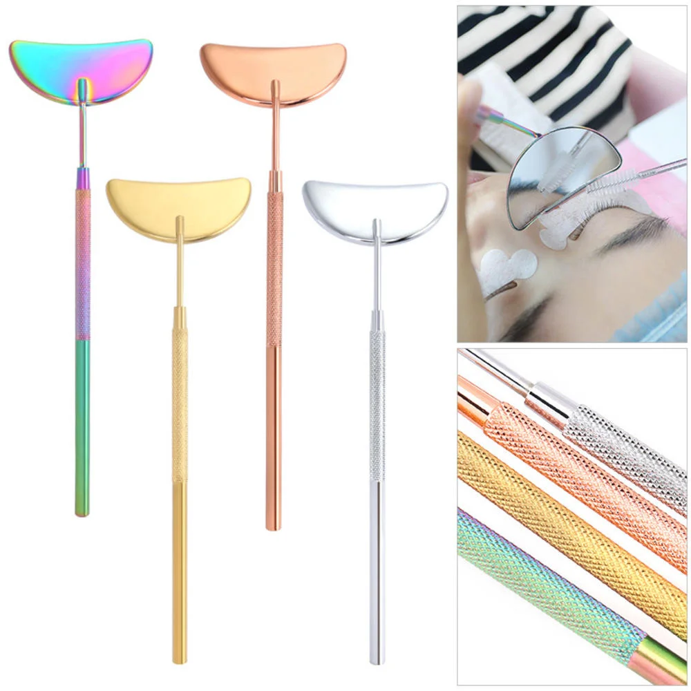 Ручное зеркало из нержавеющей стали для наращивания ресниц инструмент красоты в