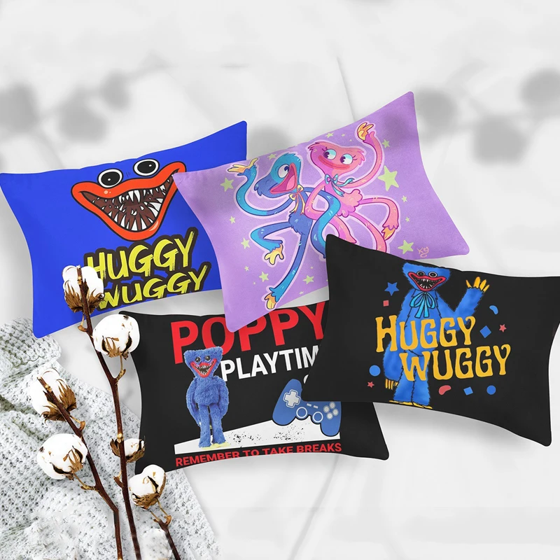 

30x50 см чехол с рисунком мака и времени игры, Huggy Wuggy, поясничная Подушка, чехол с мультяшным дизайном, домашний диван, стул, чехол, Декор
