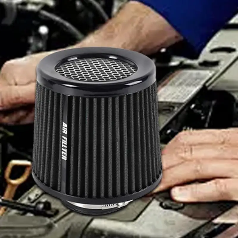 Автомобильный конусный фильтр для сухого воздуха сменный 76 мм воздушный с