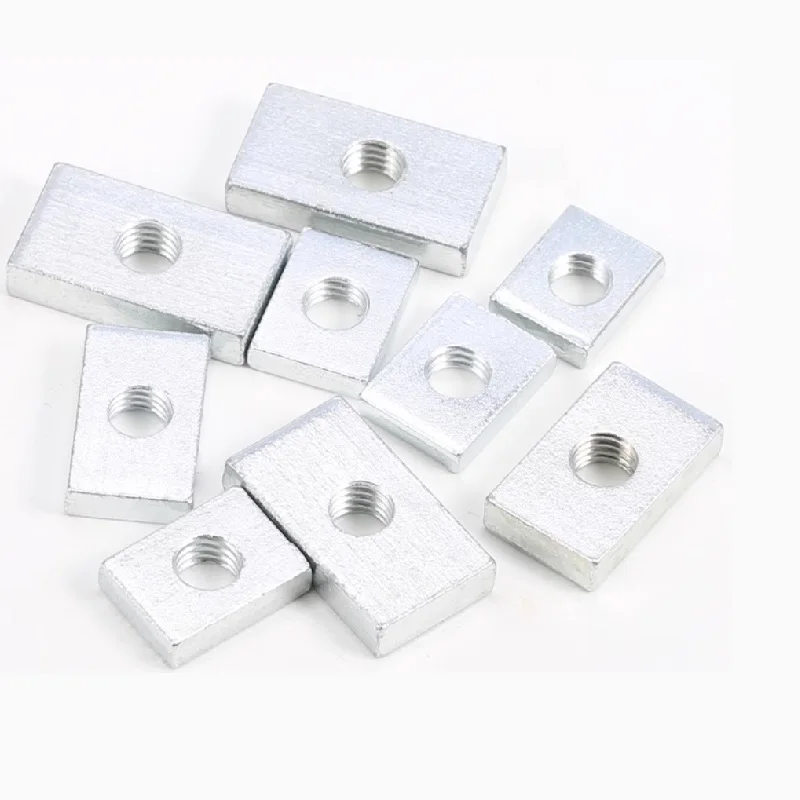 Оцинкованная прямоугольная гайка алюминиевая Т-образная гайка/квадратная