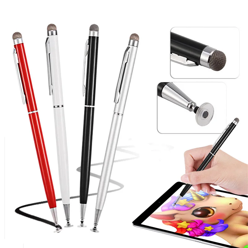 2 в 1 стилус для Iphone смартфона планшета Android тонкий наконечник емкостная ручка